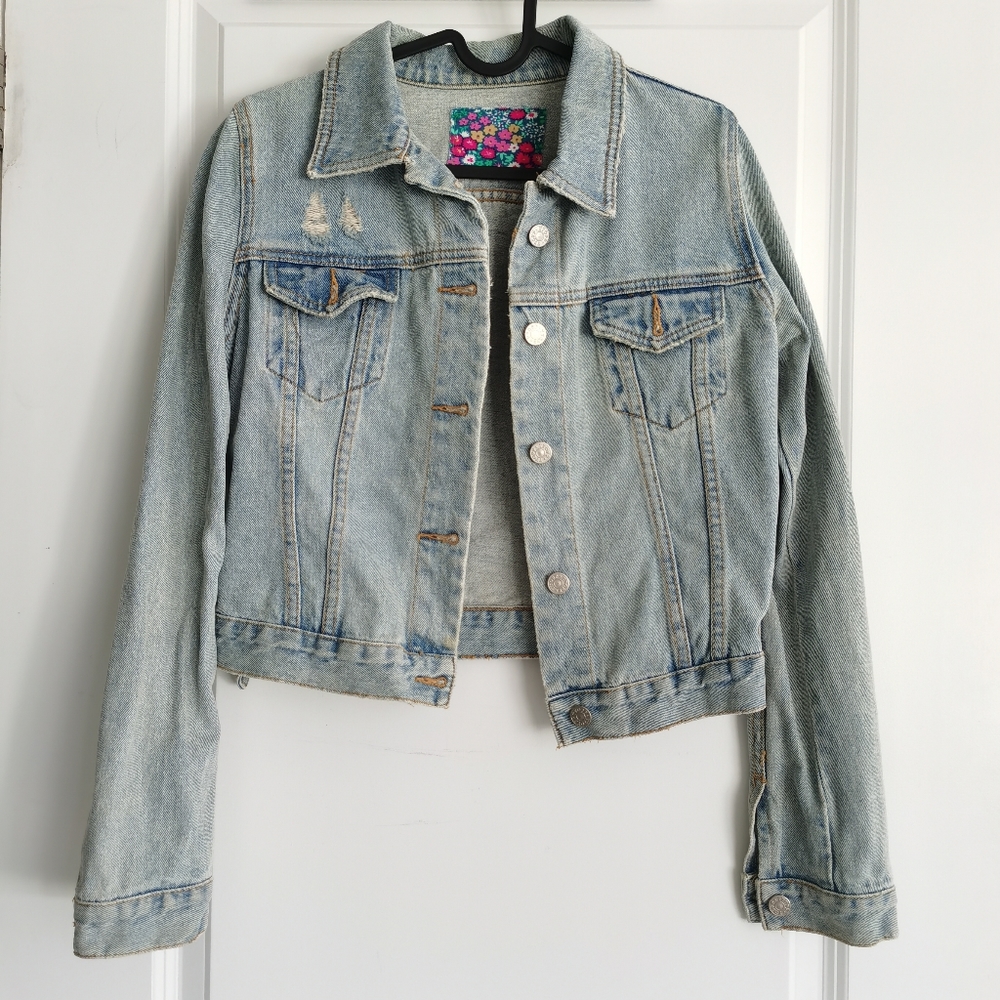 cropped denim jacket